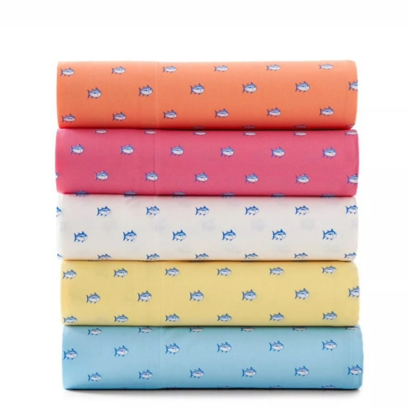 New Southern Tide King size sheet set SkipJack  fish - Picture 4 of 5